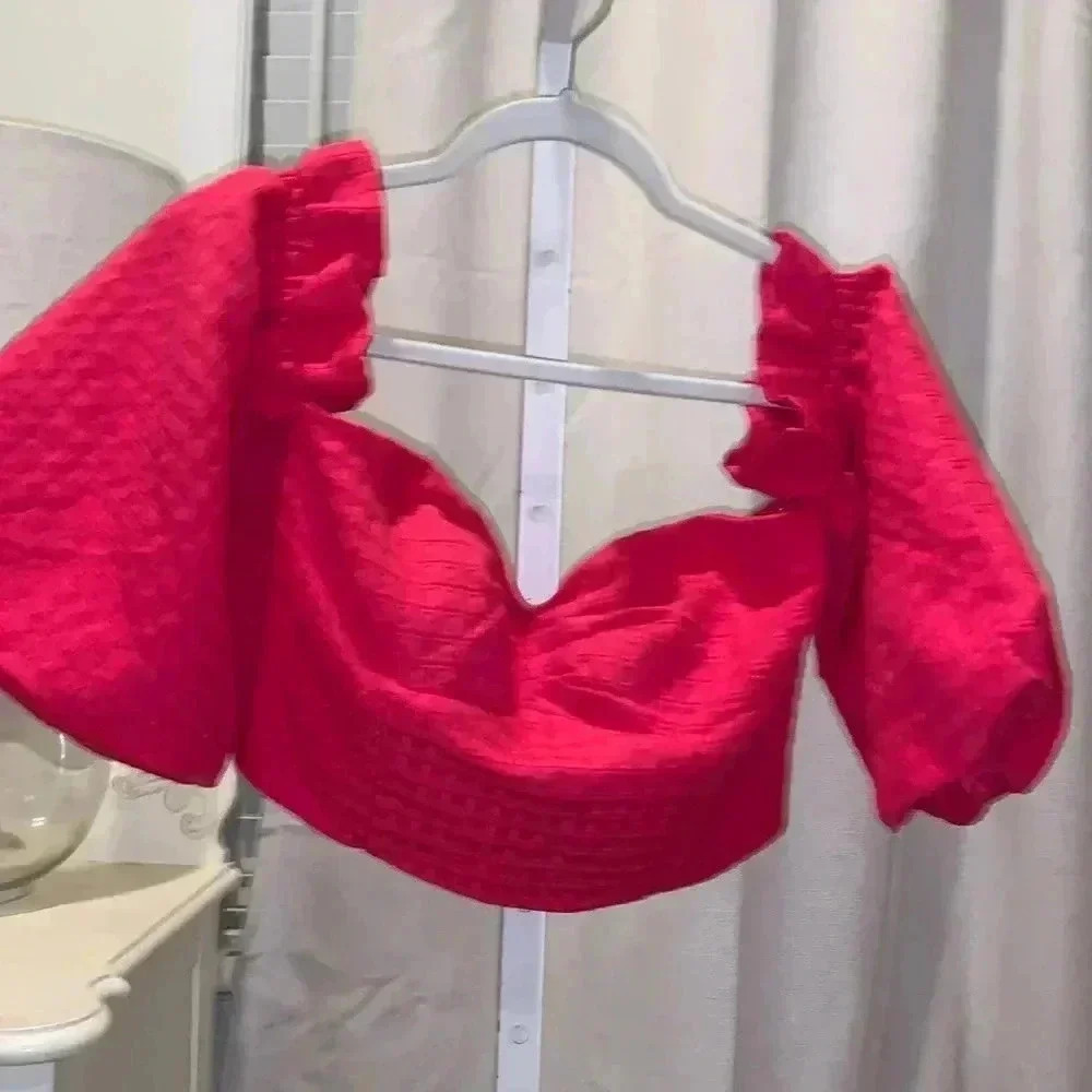 Pink crop top